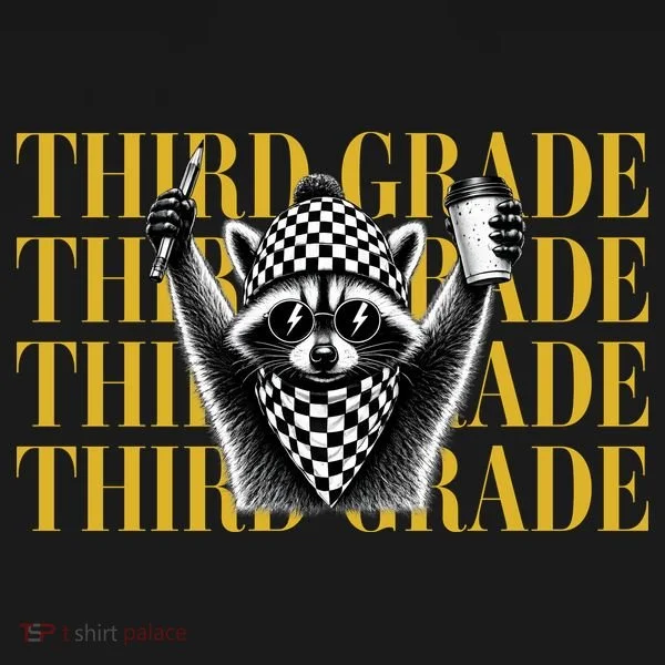 Third Grade Raccoon Back To School Women's T-Shirt
