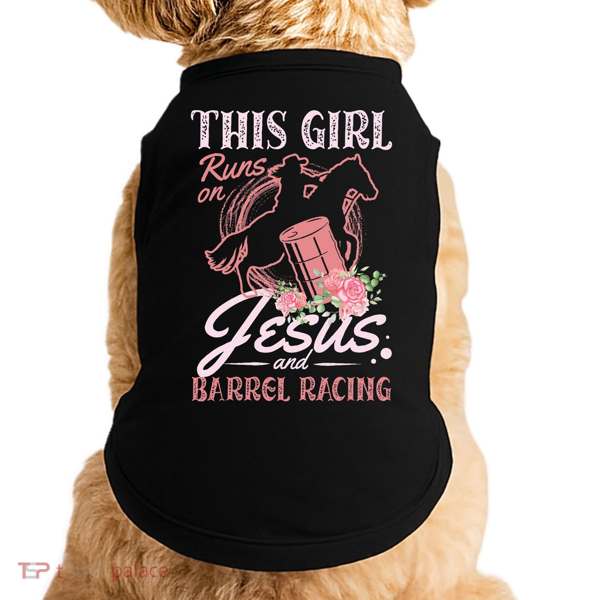 This Girl Runs On Jesus And Barrel Racing For A Barrel Racer Doggie Tank