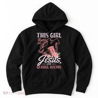 This Girl Runs On Jesus And Barrel Racing For A Barrel Racer Hoodie thumb 0