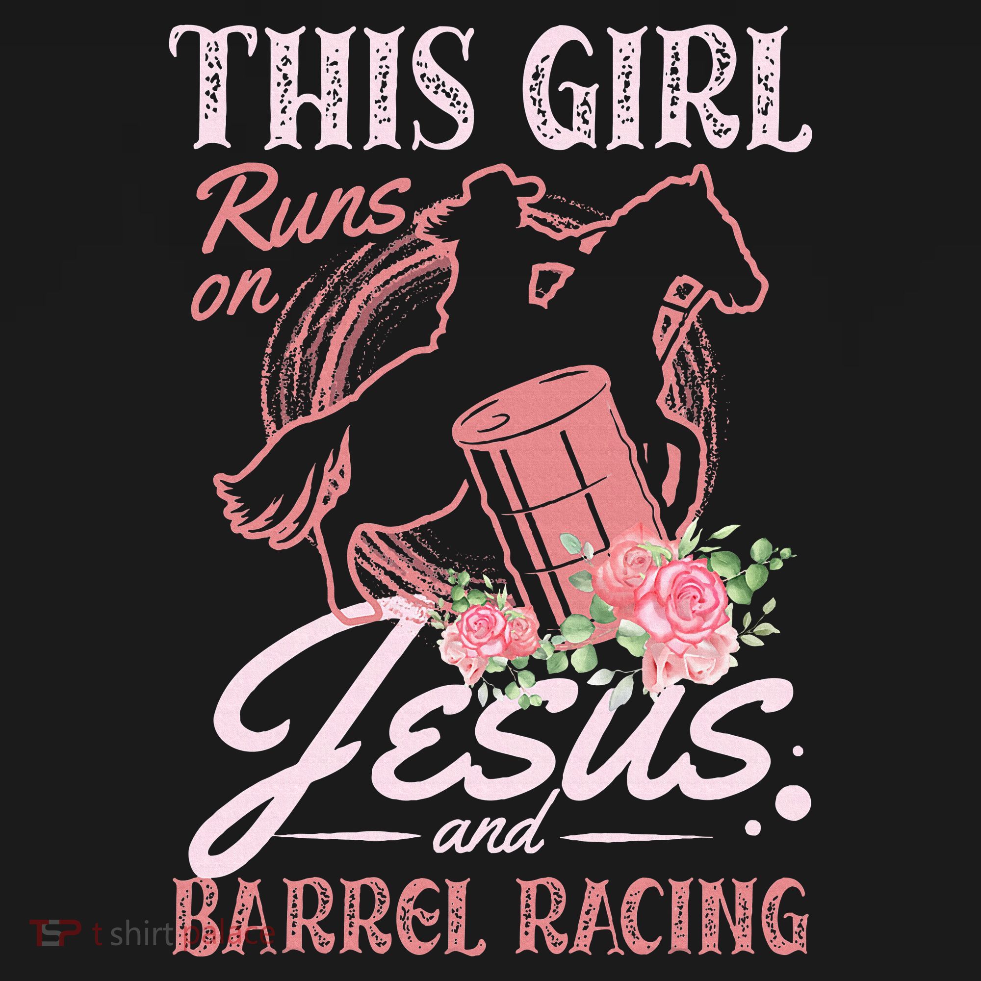 This Girl Runs On Jesus And Barrel Racing For A Barrel Racer Women's Hoodie