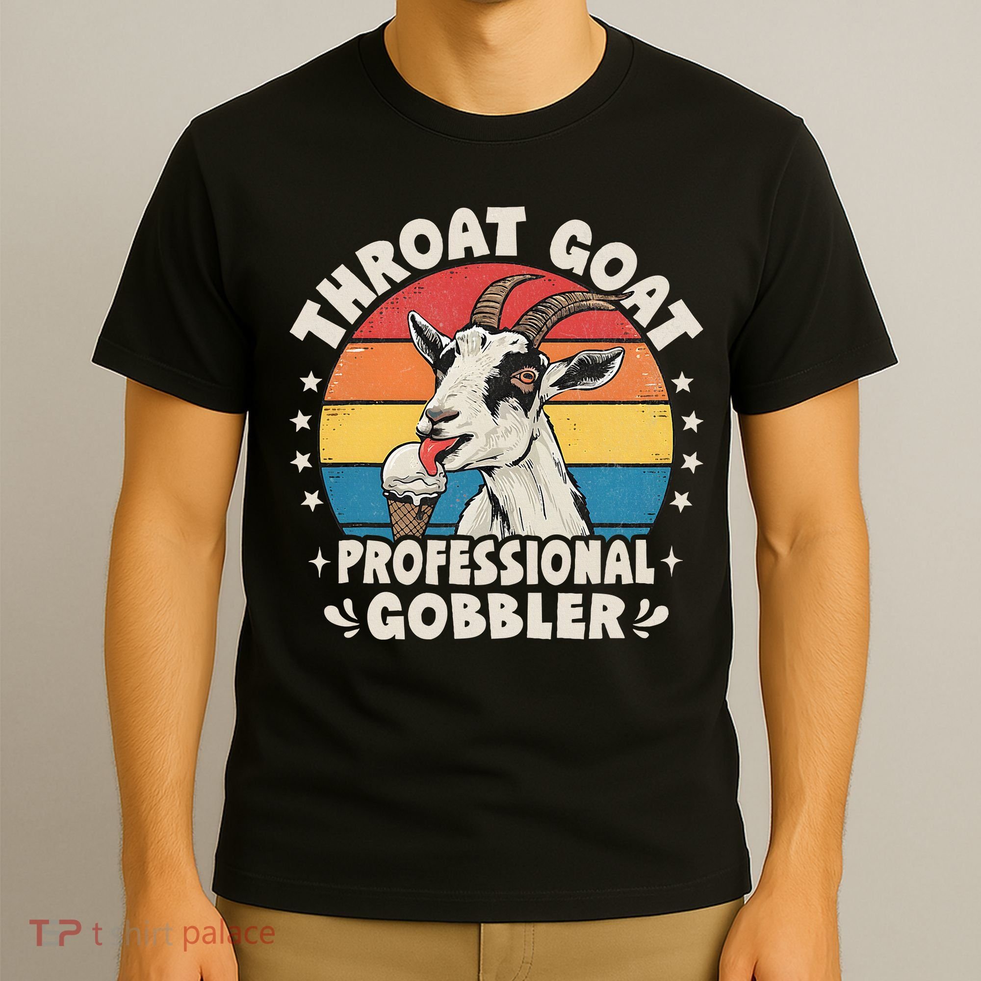 Throat Goat Retro Inappropriate Adult Humor Funny Gag Memes T-Shirt
