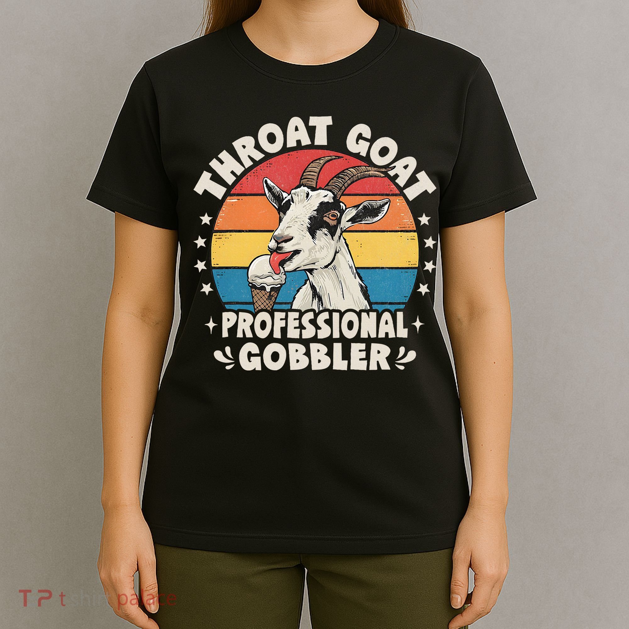 Throat Goat Retro Inappropriate Adult Humor Funny Gag Memes T-Shirt