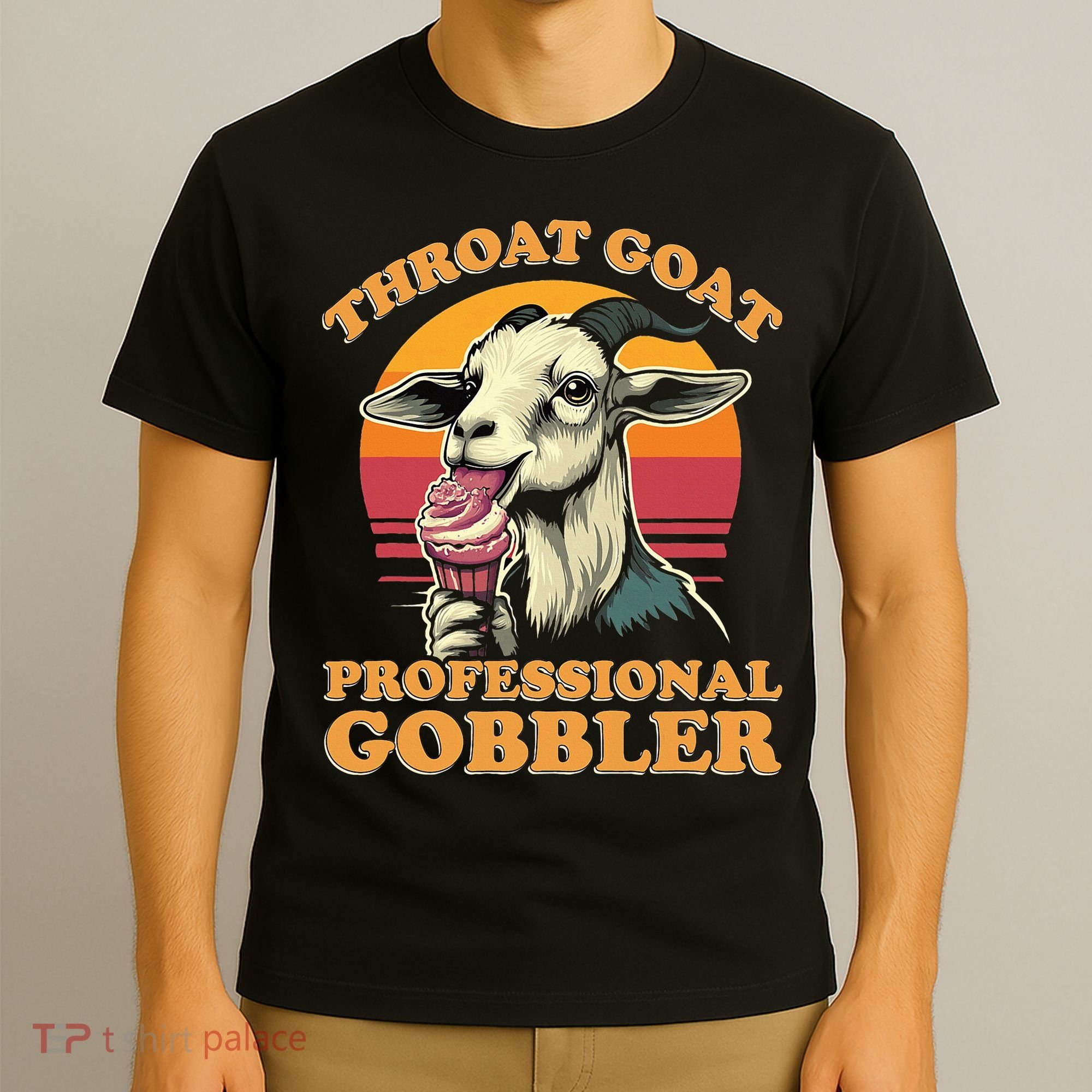 Throat Goat Retro Inappropriate Adult Humor Funny Gag Memes T-Shirt