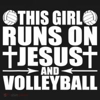This Girl Runs On Jesus And Volleyball Novelty TShirt Toddler Hoodie thumb 2