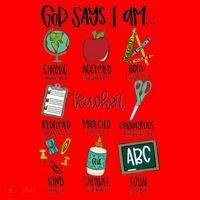 Teacher God Says I Am Teacher Bible Verse Santa Hat thumb 1