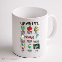 Teacher God Says I Am Teacher Bible Verse Coffee Mug thumb 1