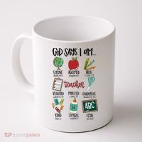 Teacher God Says I Am Teacher Bible Verse Coffee Mug thumb 0