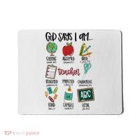 Teacher God Says I Am Teacher Bible Verse Mousepad thumb 0