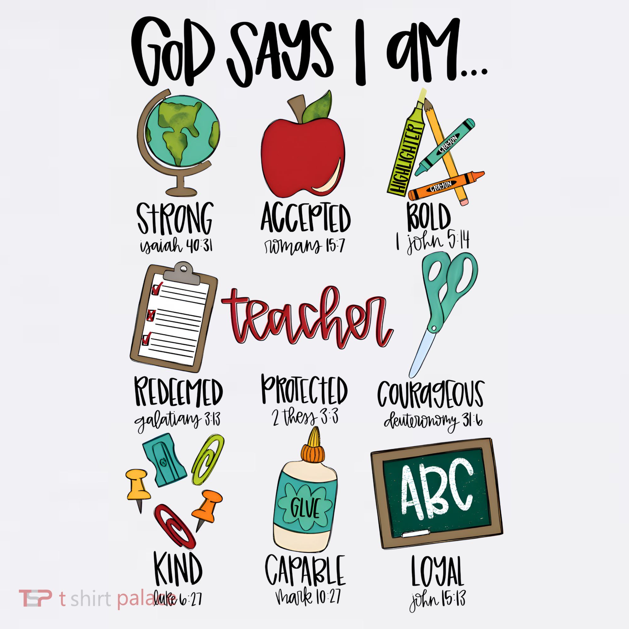 Teacher God Says I Am Teacher Bible Verse Mousepad