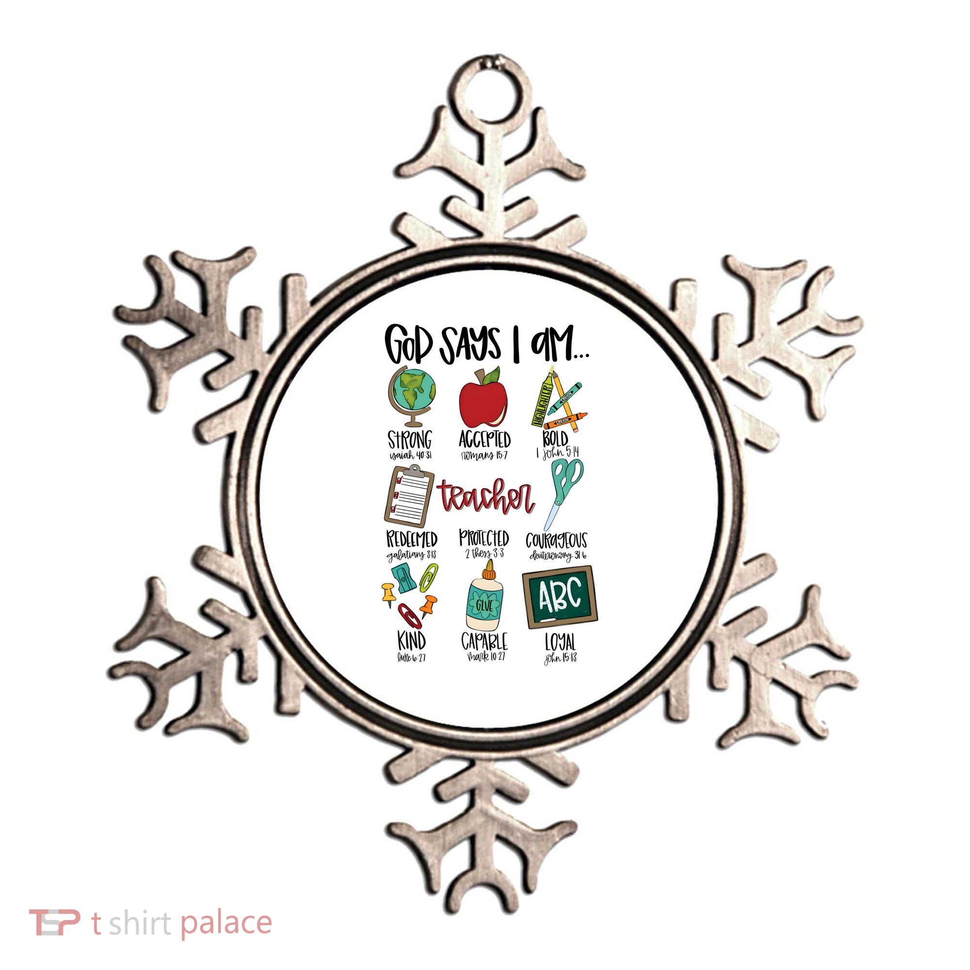 Teacher God Says I Am Teacher Bible Verse Ornament