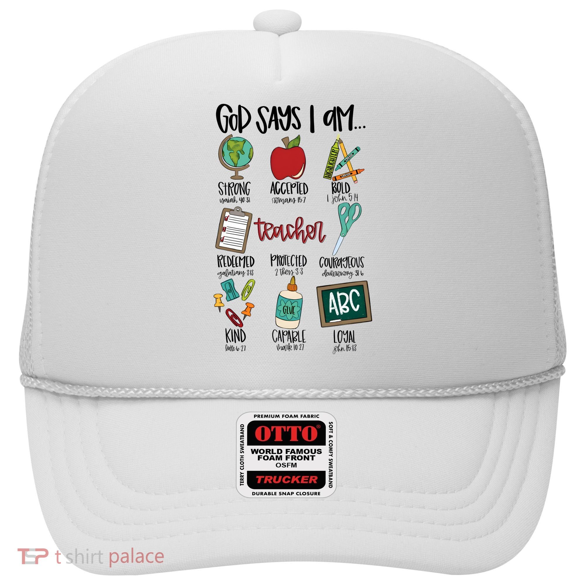 Teacher God Says I Am Teacher Bible Verse Hat