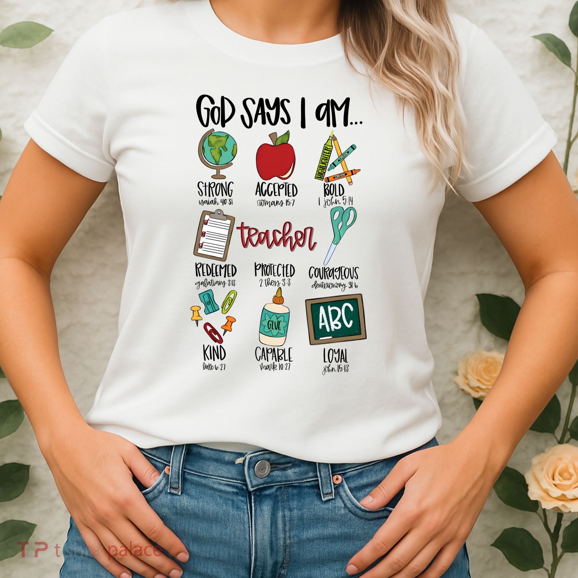Teacher God Says I Am Teacher Bible Verse Women's T-Shirt