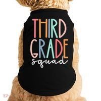 Third Grade Squad 3rd Grade Teacher Crew Back To School Team Doggie Tank thumb 0
