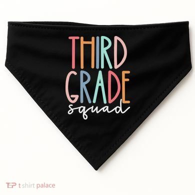 Third Grade Squad 3rd Grade Teacher Crew Back To School Team USA-Made Doggie Bandana