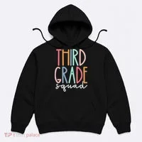 Third Grade Squad 3rd Grade Teacher Crew Back To School Team Hoodie thumb 0