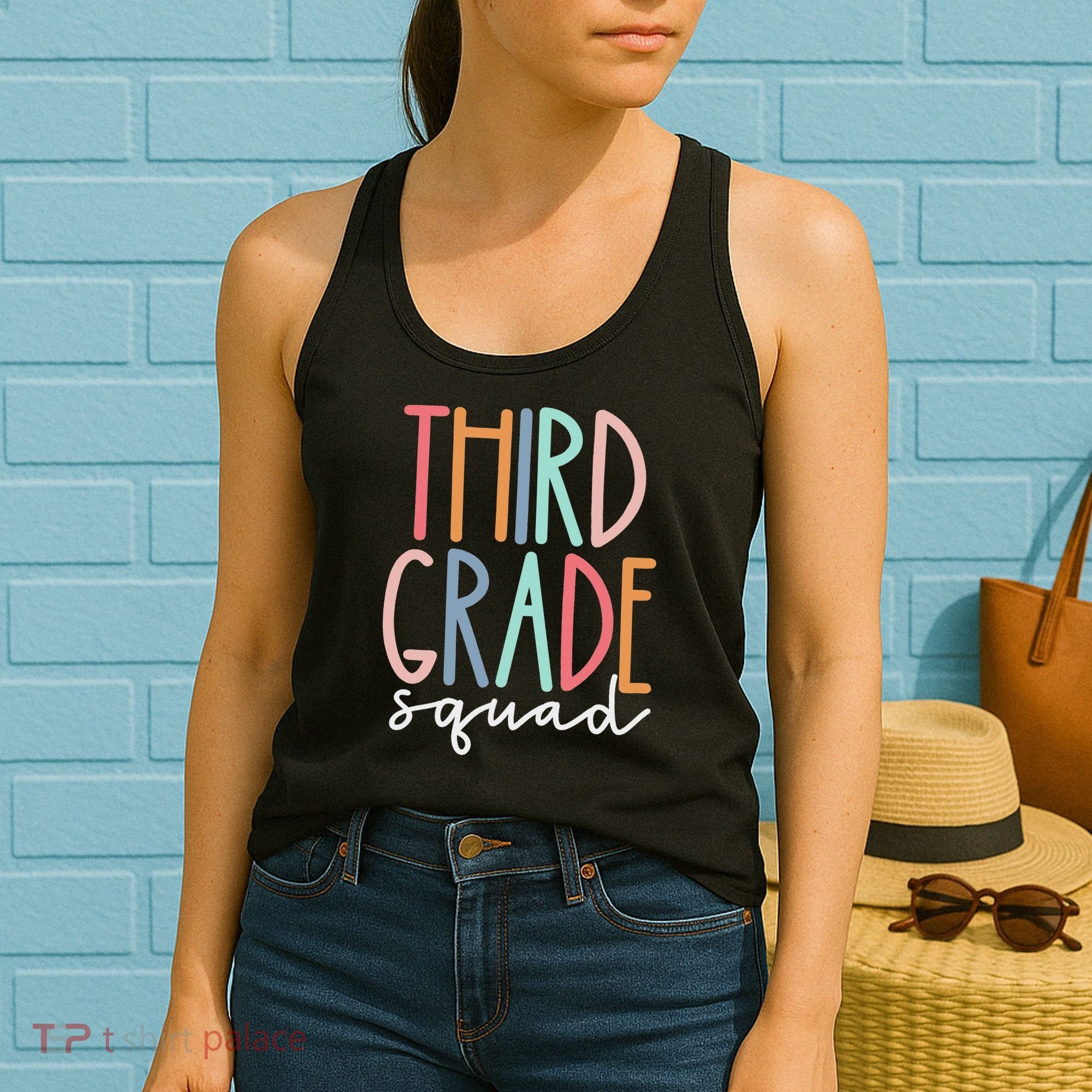 Third Grade Squad 3rd Grade Teacher Crew Back To School Team Women's Tank Top