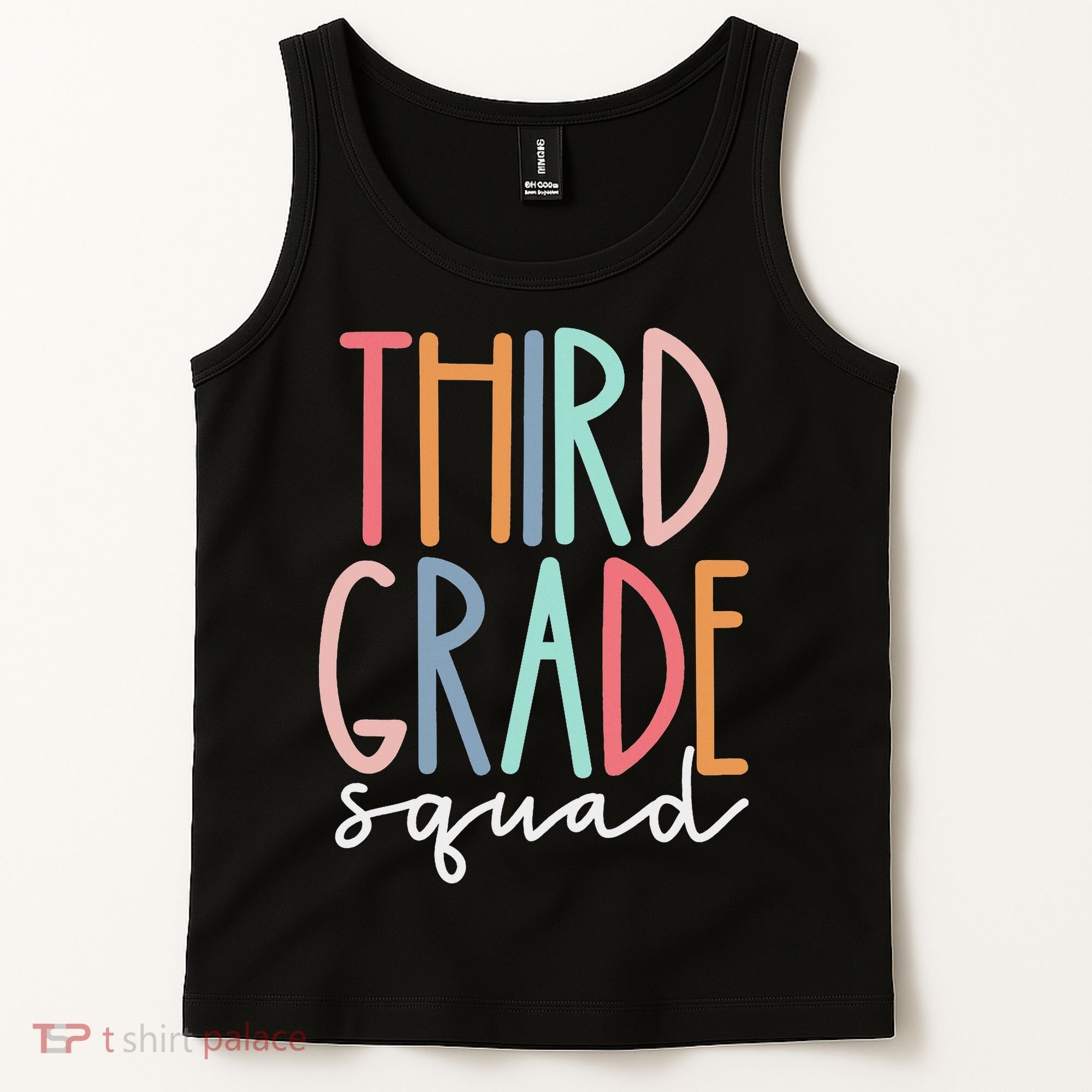 Third Grade Squad 3rd Grade Teacher Crew Back To School Team Tank Top