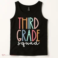 Third Grade Squad 3rd Grade Teacher Crew Back To School Team Tank Top thumb 2