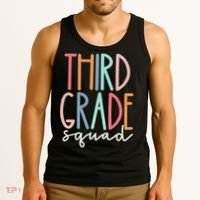 Third Grade Squad 3rd Grade Teacher Crew Back To School Team Tank Top thumb 3