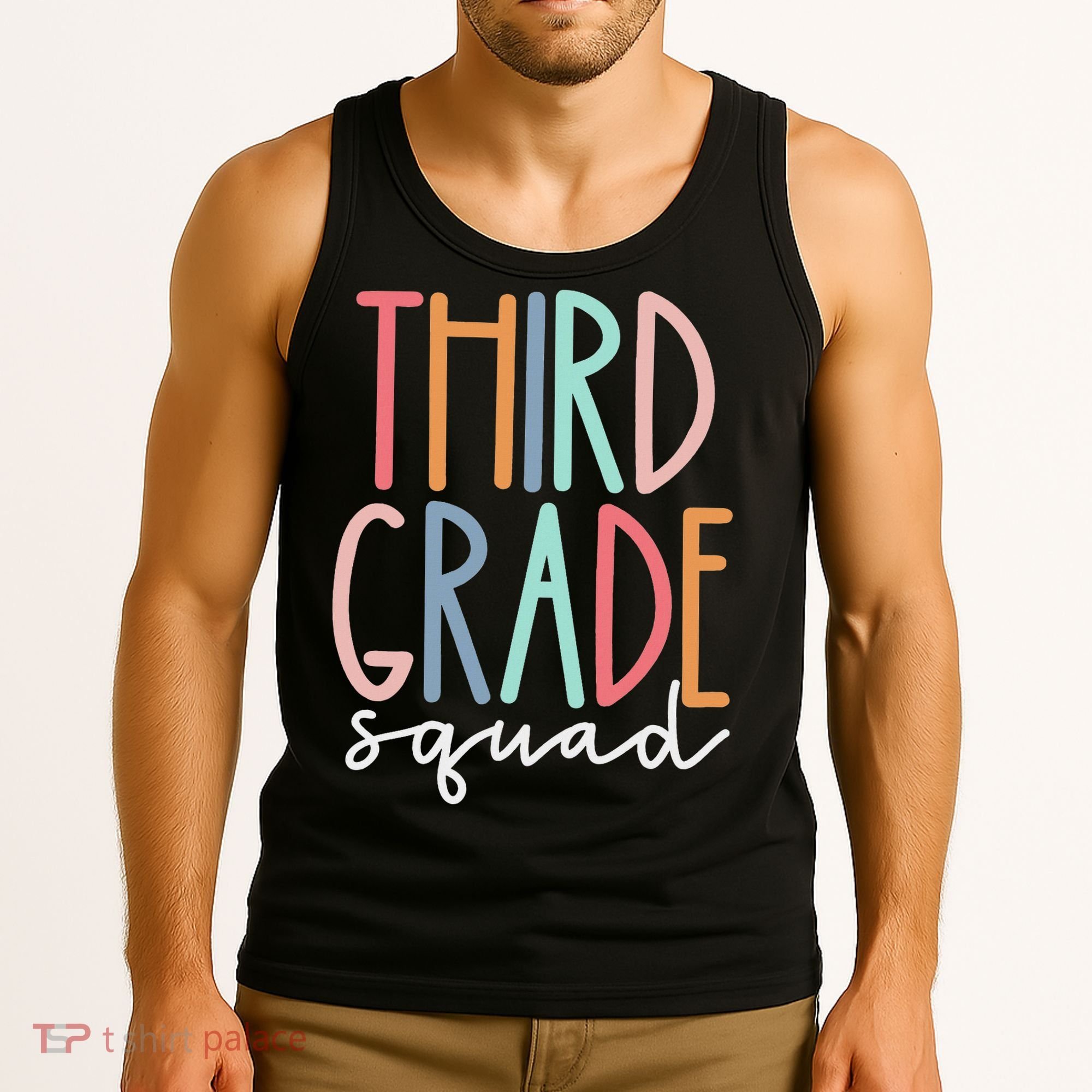 Third Grade Squad 3rd Grade Teacher Crew Back To School Team Tank Top