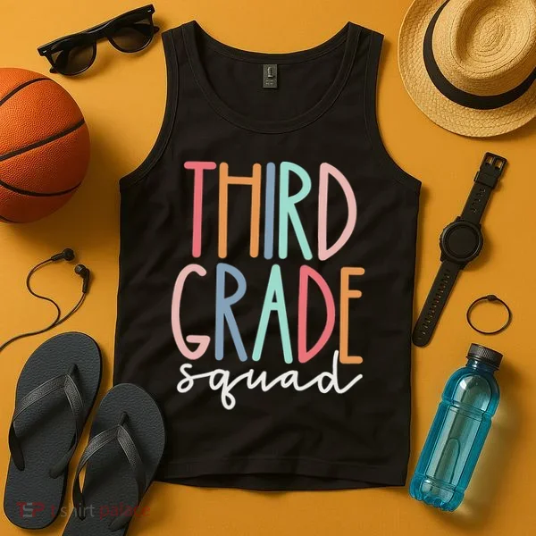 Third Grade Squad 3rd Grade Teacher Crew Back To School Team Tank Top