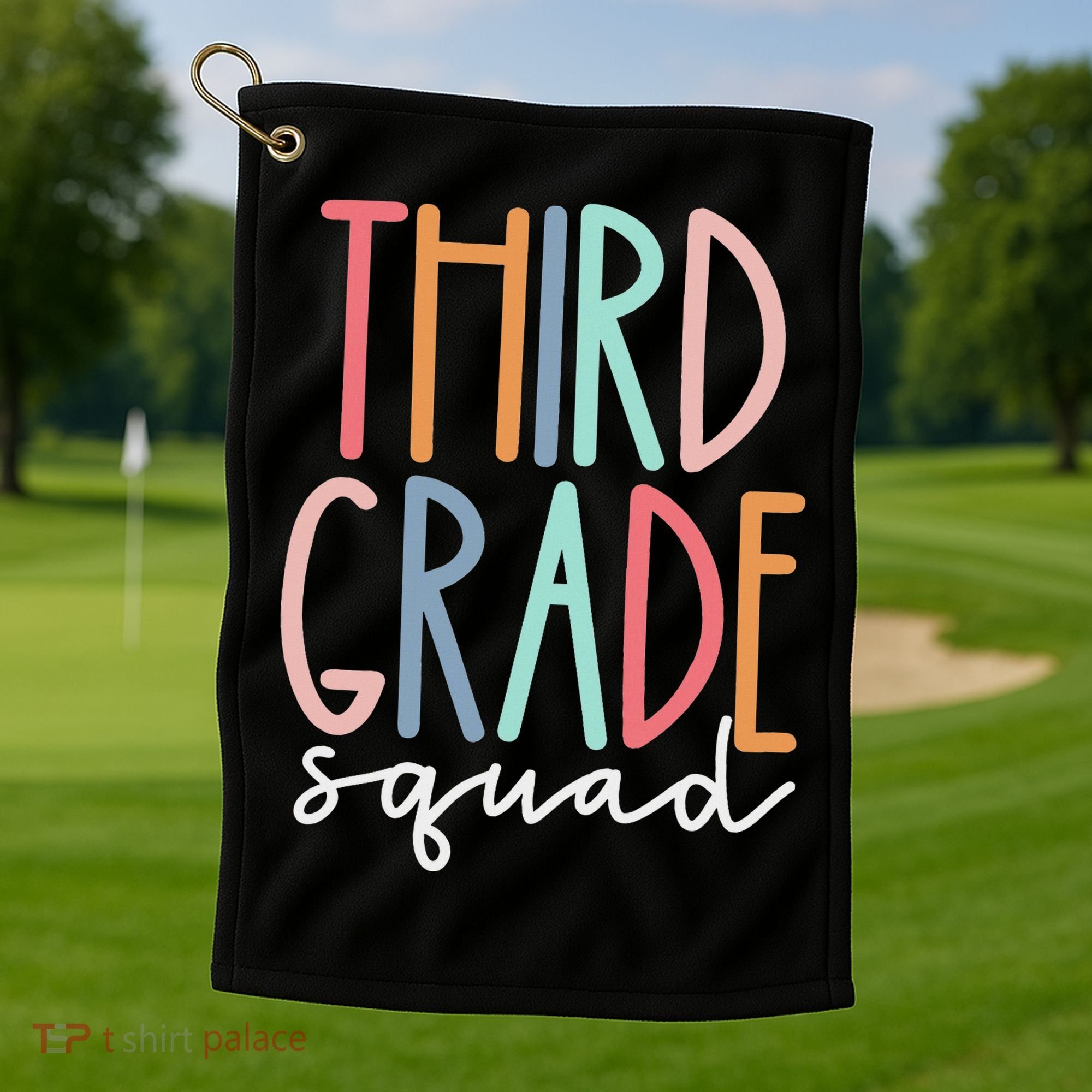 Third Grade Squad 3rd Grade Teacher Crew Back To School Team Golf Towel