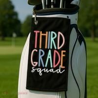 Third Grade Squad 3rd Grade Teacher Crew Back To School Team Golf Towel thumb 2