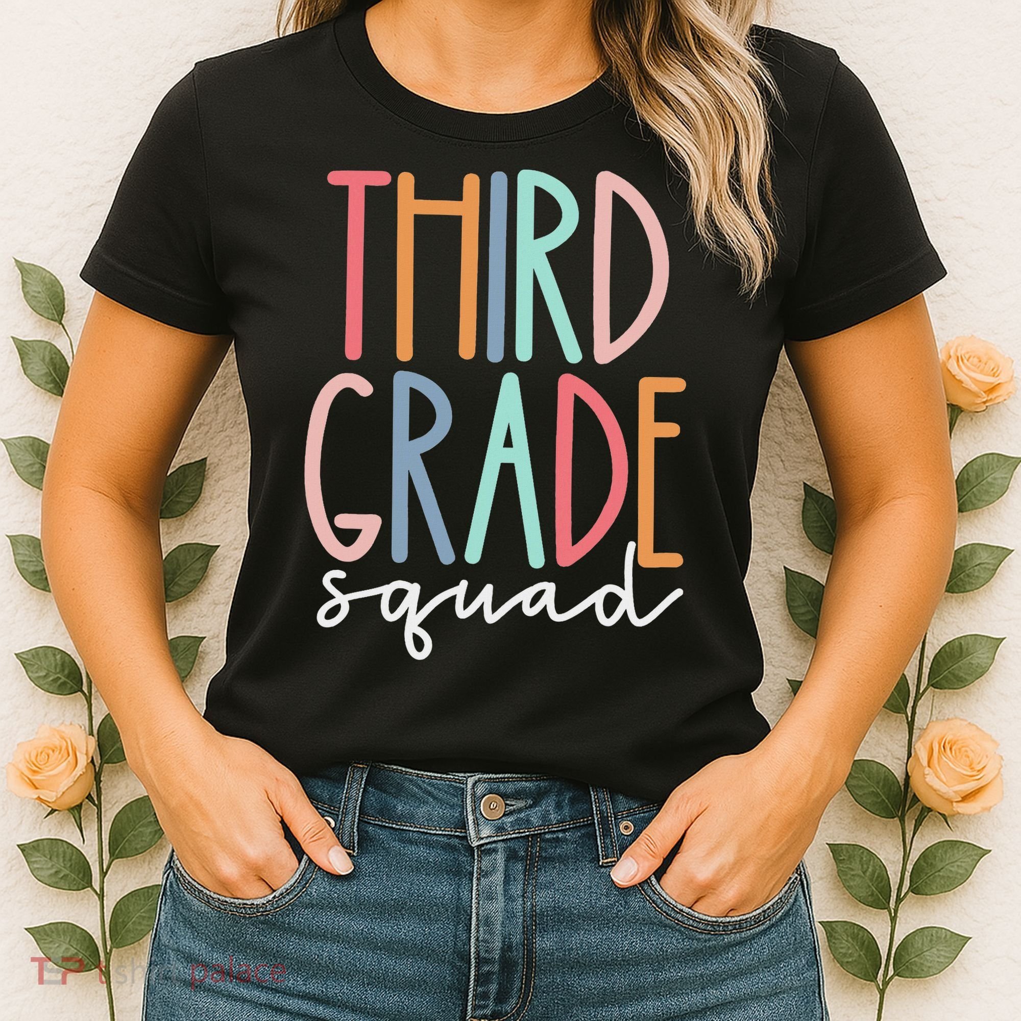 Third Grade Squad 3rd Grade Teacher Crew Back To School Team Women's T-Shirt