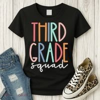 Third Grade Squad 3rd Grade Teacher Crew Back To School Team Women's T-Shirt thumb 3