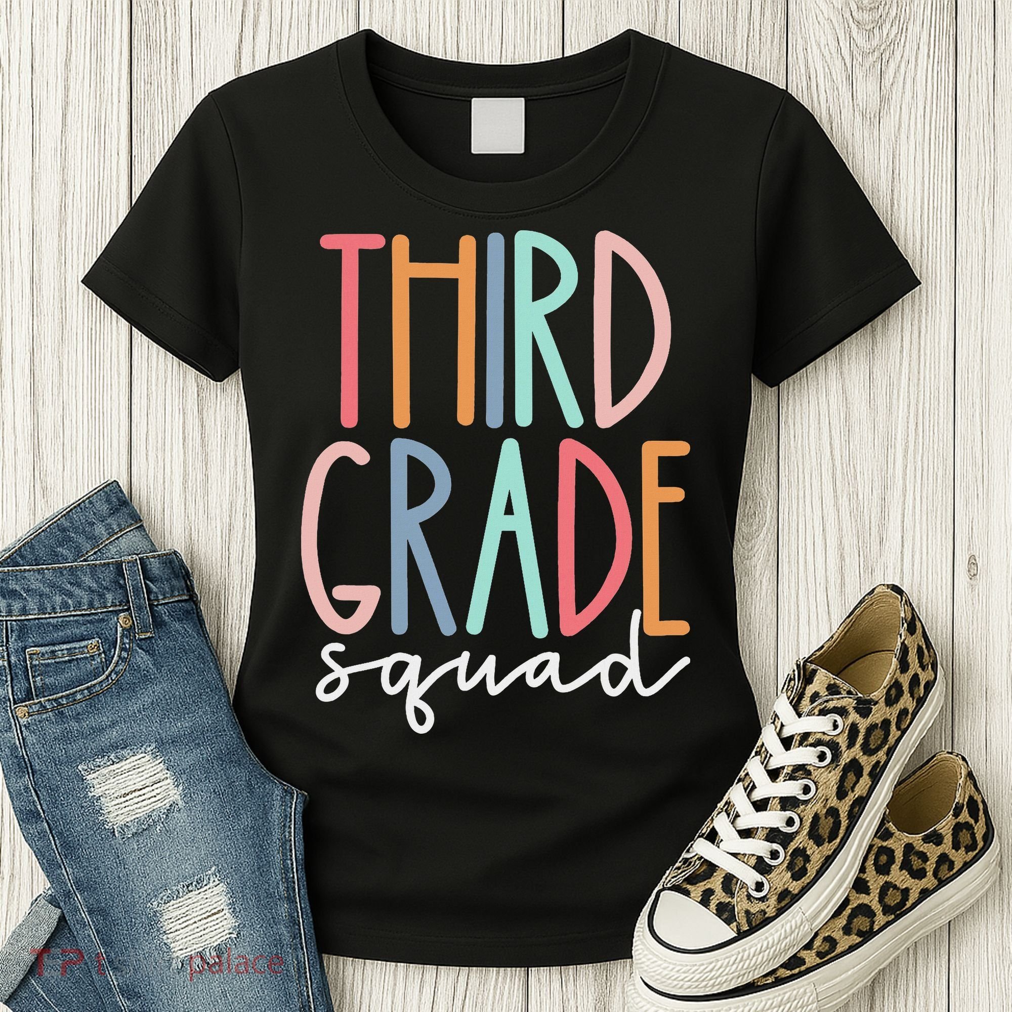 Third Grade Squad 3rd Grade Teacher Crew Back To School Team Women's T-Shirt