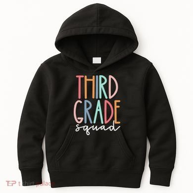 Third Grade Squad 3rd Grade Teacher Crew Back To School Team Kids Hoodie