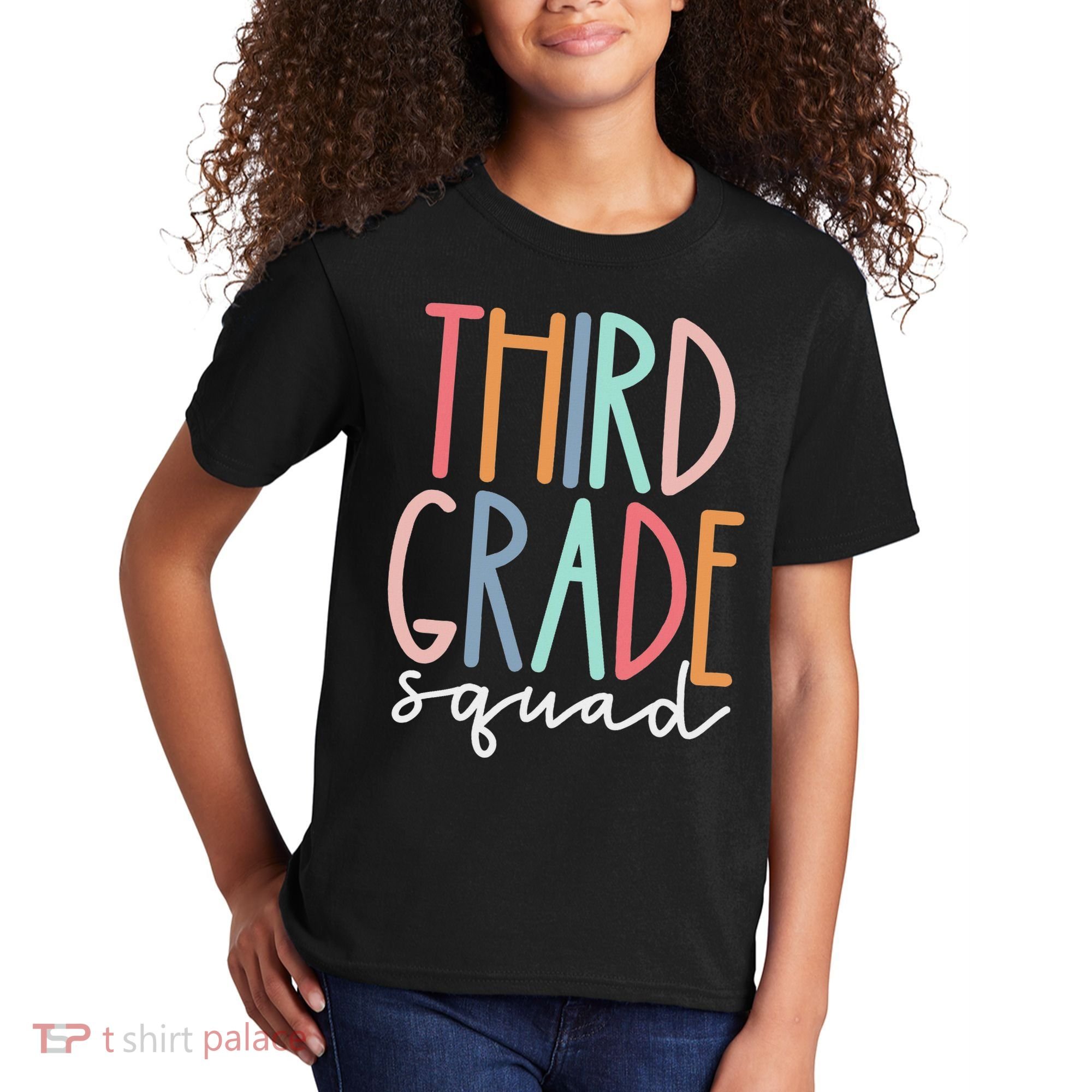 Third Grade Squad 3rd Grade Teacher Crew Back To School Team Kids T-Shirt