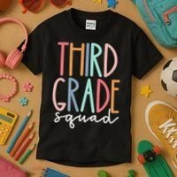 Third Grade Squad 3rd Grade Teacher Crew Back To School Team Kids T-Shirt thumb 3