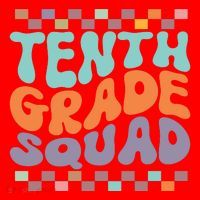 Tenth Grade Squad Retro Groovy Happy First Day Of School Gift Santa Hat thumb 1