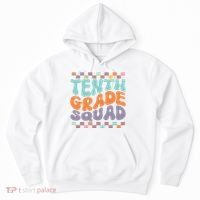 Tenth Grade Squad Retro Groovy Happy First Day Of School Gift Hoodie thumb 0