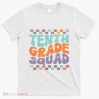 Tenth Grade Squad Retro Groovy Happy First Day Of School Gift T-Shirt thumb 0