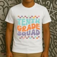 Tenth Grade Squad Retro Groovy Happy First Day Of School Gift T-Shirt thumb 3