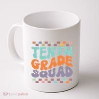 Tenth Grade Squad Retro Groovy Happy First Day Of School Gift Coffee Mug thumb 0