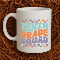 Tenth Grade Squad Retro Groovy Happy First Day Of School Gift Coffee Mug thumb 2