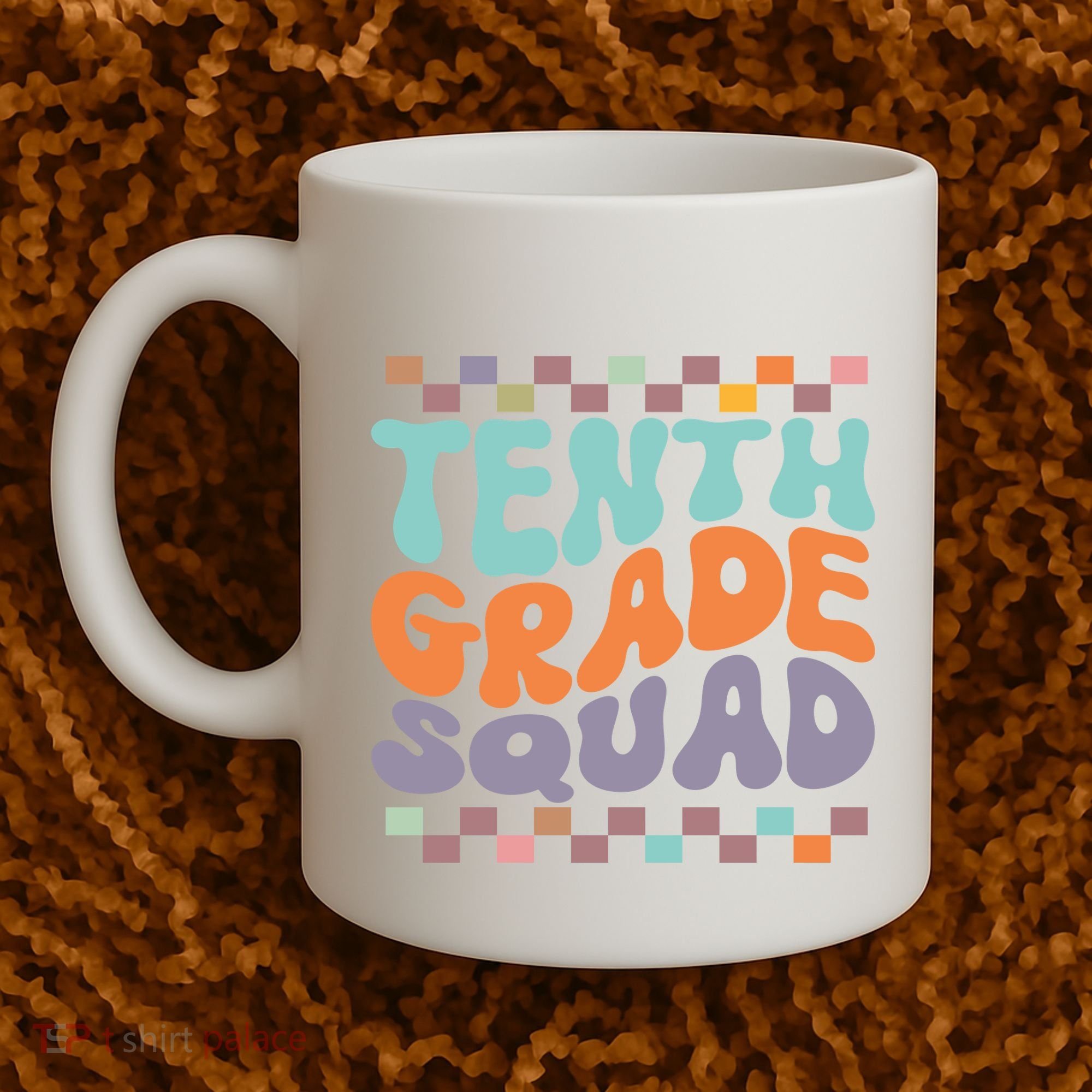 Tenth Grade Squad Retro Groovy Happy First Day Of School Gift Coffee Mug