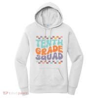 Tenth Grade Squad Retro Groovy Happy First Day Of School Gift Women's Hoodie thumb 0
