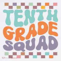 Tenth Grade Squad Retro Groovy Happy First Day Of School Gift Women's Hoodie thumb 2