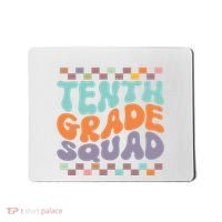 Tenth Grade Squad Retro Groovy Happy First Day Of School Gift Mousepad thumb 0