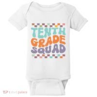 Tenth Grade Squad Retro Groovy Happy First Day Of School Gift Baby Bodysuit thumb 0