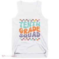 Tenth Grade Squad Retro Groovy Happy First Day Of School Gift Tank Top thumb 0