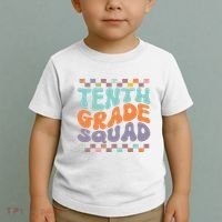 Tenth Grade Squad Retro Groovy Happy First Day Of School Gift Toddler T-Shirt thumb 2
