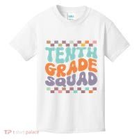 Tenth Grade Squad Retro Groovy Happy First Day Of School Gift Kids T-Shirt thumb 0