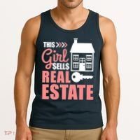 This Girl Sells Real Estate Real Estate Agent Tank Top thumb 3
