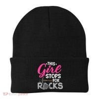 This Girl Stops For Rocks Rock Collector Geode Hunter Beanie thumb 0