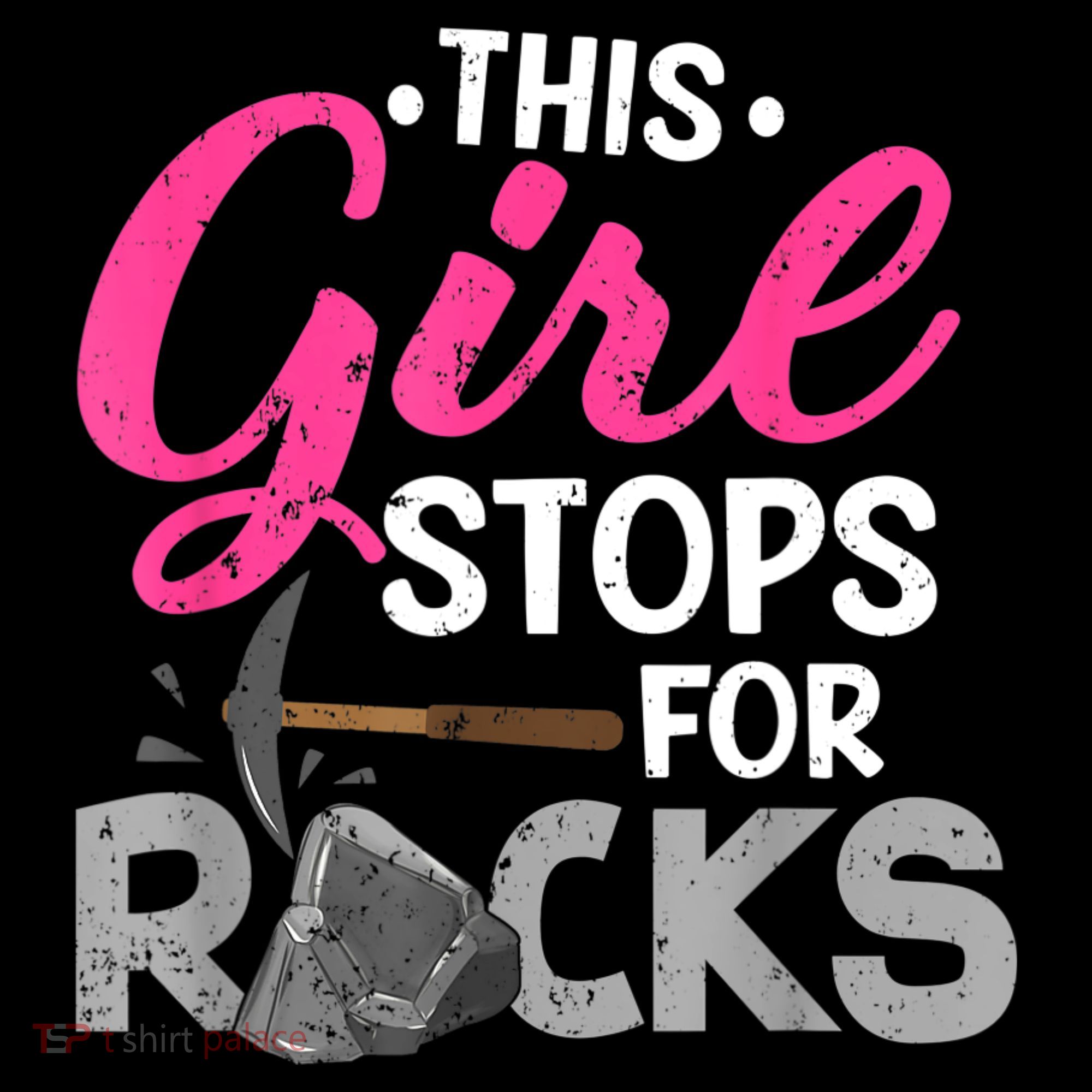 This Girl Stops For Rocks Rock Collector Geode Hunter Women's Hoodie